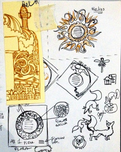 Ketubah Thumbnail Sketches by the ketubah artist